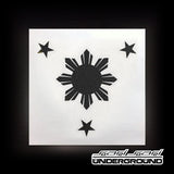 Decals: Sun and 3 Stars - Vinyl Decal